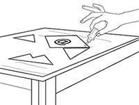 Line illustration of hand glueing email together.