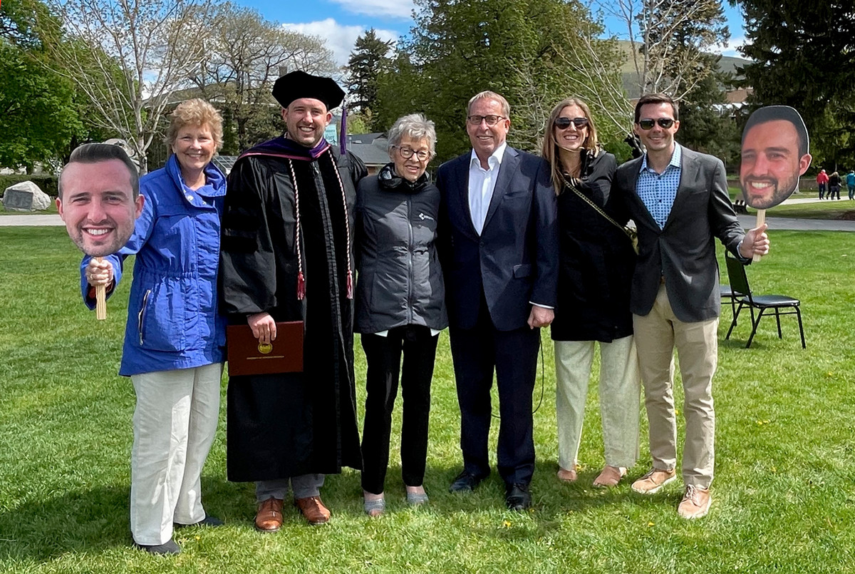 Alex Butler and his family at graduation.