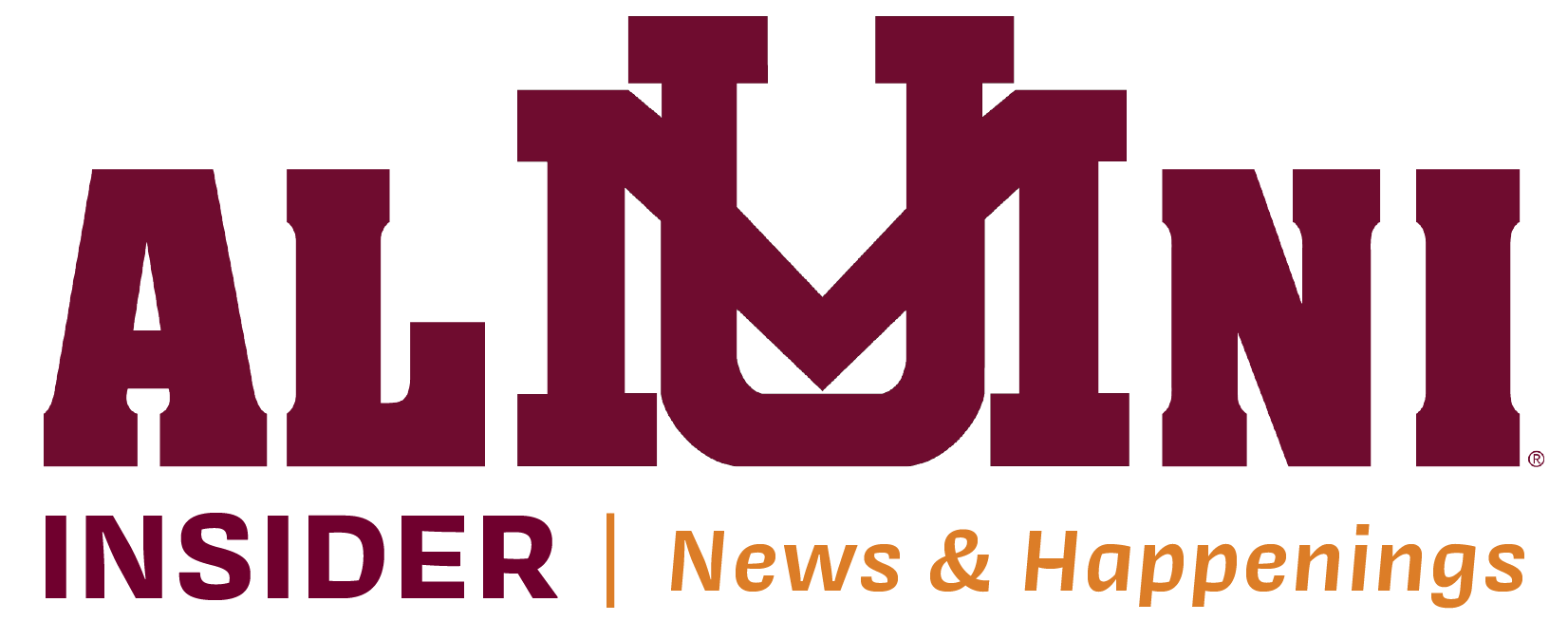 Alumni Insider logo with text that reads News & Happenings