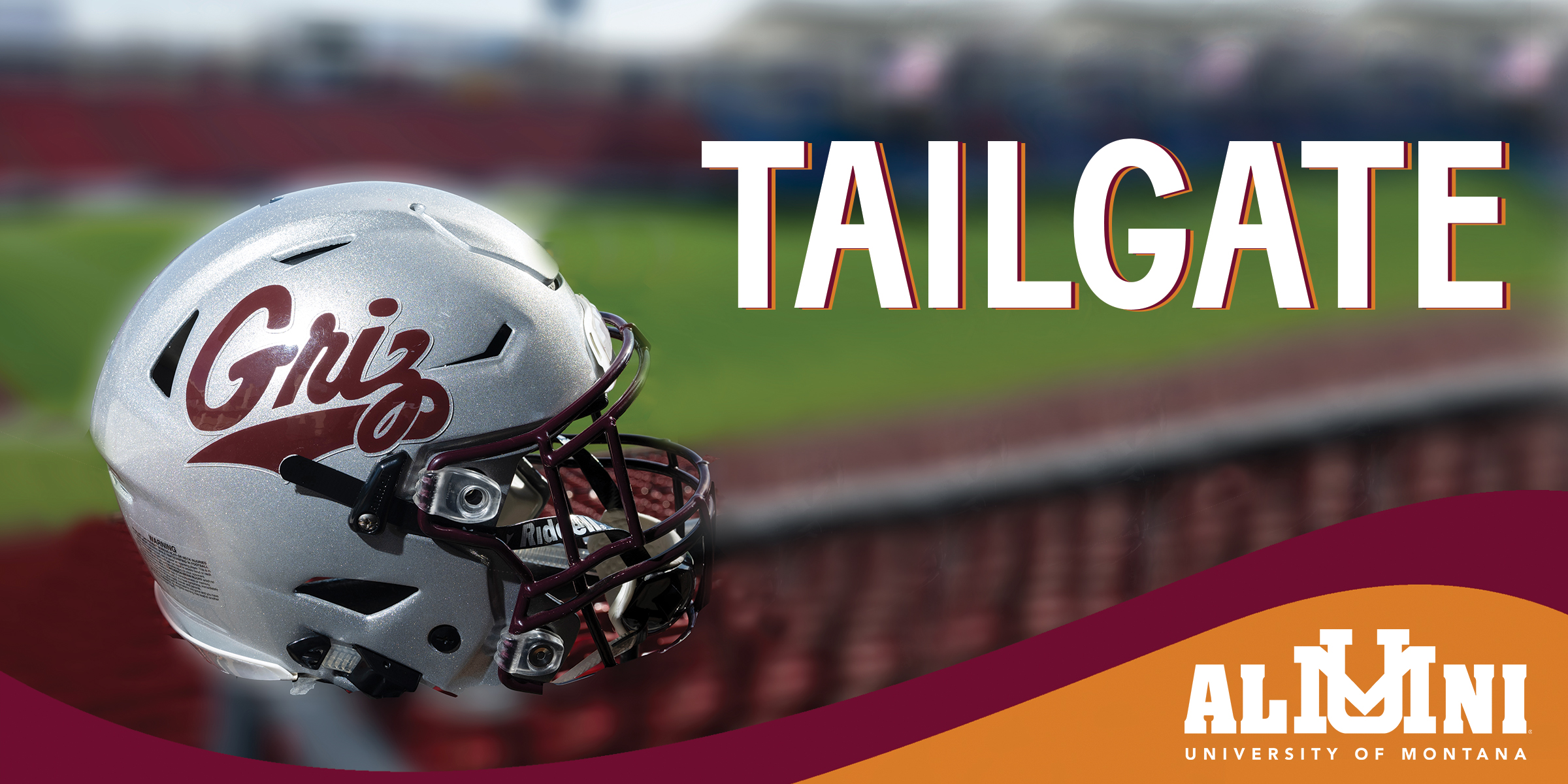 image of Griz football helmet with word "Tailgate"