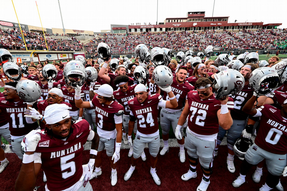 Griz Football team after a win.