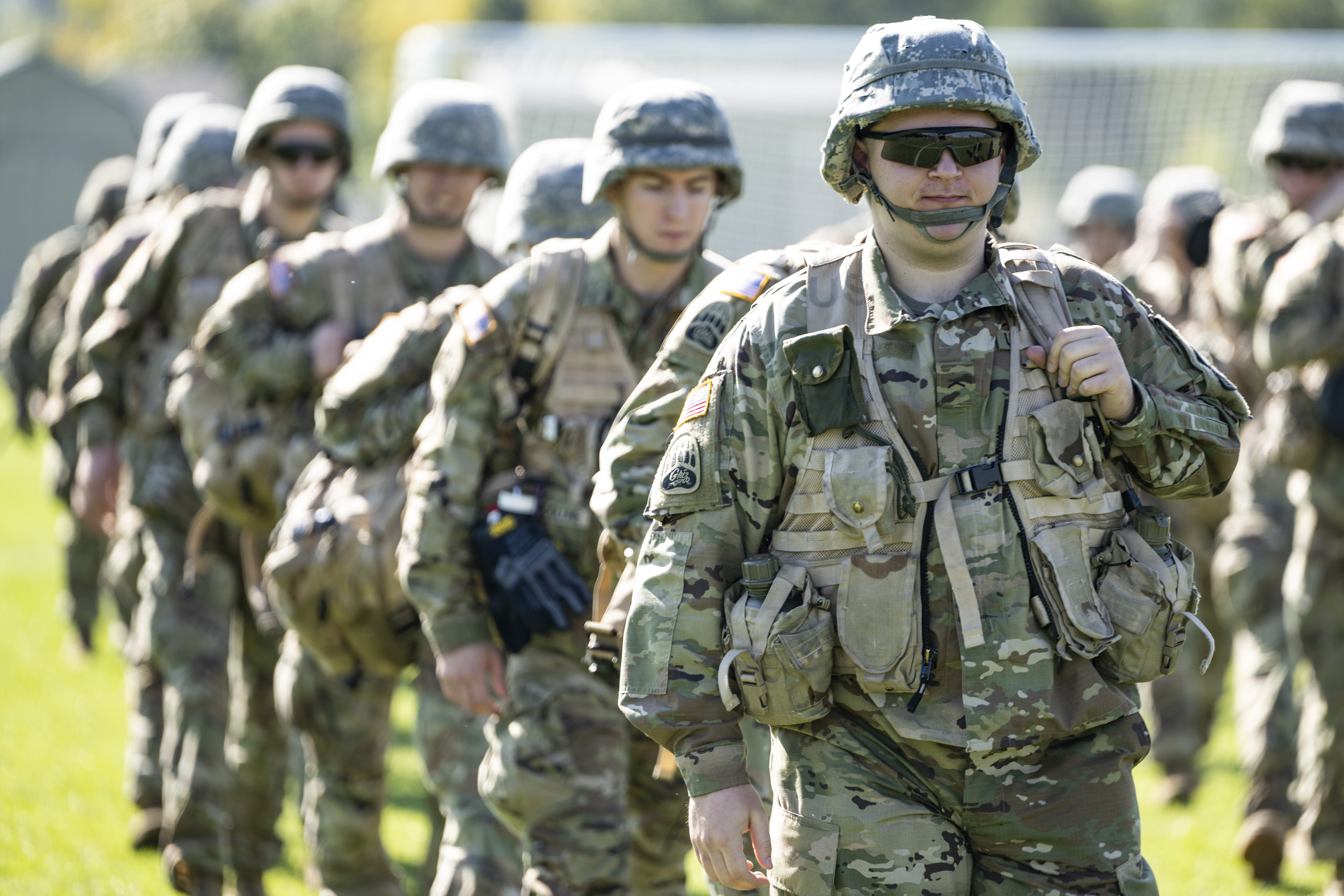 ROTC members during a training